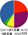 西川管工 貸借対照表 2011年5月期