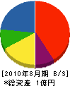 駒井建設 貸借対照表 2010年8月期