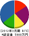 藤井建設 貸借対照表 2012年3月期