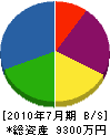 柿藤工業 貸借対照表 2010年7月期