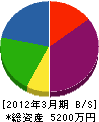 宮成道路 貸借対照表 2012年3月期