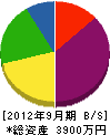 中島電気工事 貸借対照表 2012年9月期