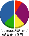亀岡土木 貸借対照表 2010年6月期