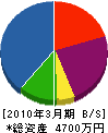 川之江電設 貸借対照表 2010年3月期