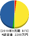新井電気工事 貸借対照表 2010年9月期
