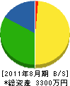 瀬川建設興業 貸借対照表 2011年8月期