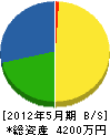 下田建設 貸借対照表 2012年5月期