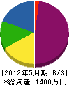 岡野電機 貸借対照表 2012年5月期