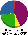 アサノ建設 貸借対照表 2009年8月期