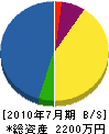 植源田中造園 貸借対照表 2010年7月期