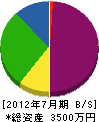 早川電設 貸借対照表 2012年7月期