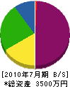 早川電設 貸借対照表 2010年7月期