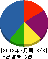 橋本工務店 貸借対照表 2012年7月期
