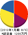 高島電設工業 貸借対照表 2012年1月期