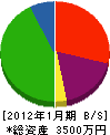 木南電業社 貸借対照表 2012年1月期