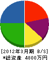 光南建設 貸借対照表 2012年3月期