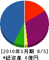 宍戸工務店 貸借対照表 2010年3月期