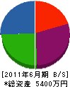 北田建設 貸借対照表 2011年6月期