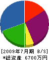 田村水道 貸借対照表 2009年7月期