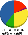 仁木総合建設 貸借対照表 2010年9月期