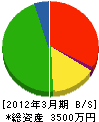 松尾環境開発 貸借対照表 2012年3月期