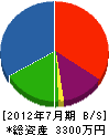 小島建設 貸借対照表 2012年7月期