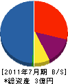 斎藤工務店 貸借対照表 2011年7月期