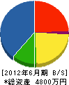 増田建設 貸借対照表 2012年6月期