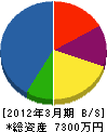 浅沼電気商会 貸借対照表 2012年3月期