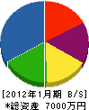 篠崎工務店 貸借対照表 2012年1月期
