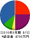 花井工業 貸借対照表 2010年8月期