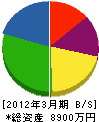 江田土木工務所 貸借対照表 2012年3月期