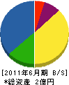 石川 貸借対照表 2011年6月期