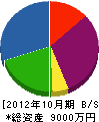 ワタル電工 貸借対照表 2012年10月期