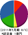 湯川建築 貸借対照表 2011年5月期
