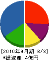 正京建設 貸借対照表 2010年9月期