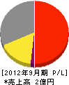 日本水工 損益計算書 2012年9月期