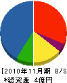 和田組 貸借対照表 2010年11月期