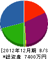 菅野塗工 貸借対照表 2012年12月期