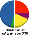 野田通信 貸借対照表 2010年9月期