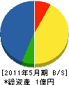 川上組 貸借対照表 2011年5月期