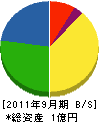 渋川衛生社 貸借対照表 2011年9月期