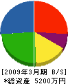 須藤建設 貸借対照表 2009年3月期
