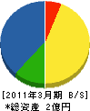 大島電気 貸借対照表 2011年3月期