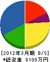 中電業社 貸借対照表 2012年3月期