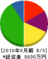山本電気設備 貸借対照表 2010年8月期