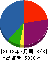 島田材木店 貸借対照表 2012年7月期