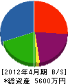 松本電気 貸借対照表 2012年4月期