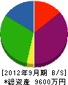 日本パイプクリーニング 貸借対照表 2012年9月期