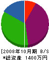 松建 貸借対照表 2008年10月期